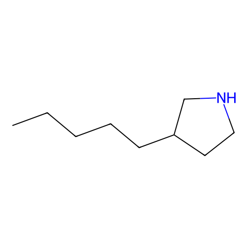 3-Pentylpyrrolidine structure
