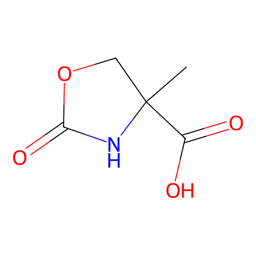 4-Methyl-2-oxo-1,3-oxazolidine-4-carboxylic acid structure