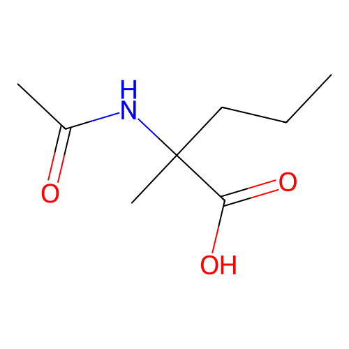 2-乙酰氨基-2-甲基戊酸 structure