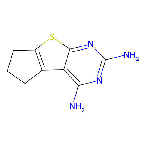 6,7-Dihydro-5h-cyclopenta[4,5]thieno[2,3-d]pyrimidine-2,4-diamine structure