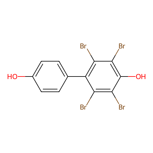 p-Biphenyldiol, tetrabromo- structure
