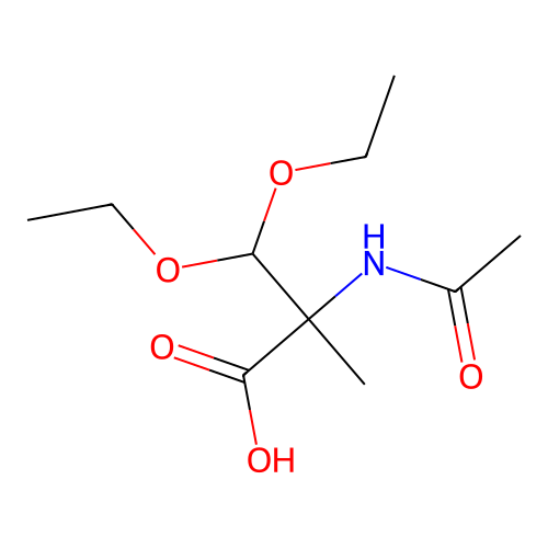 2-乙酰氨基-3,3-二乙氧基-2-甲基丙酸 structure