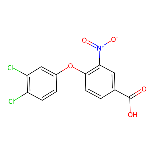 4-(3,4-二氯苯氧基)-3-硝基苯甲酸 structure