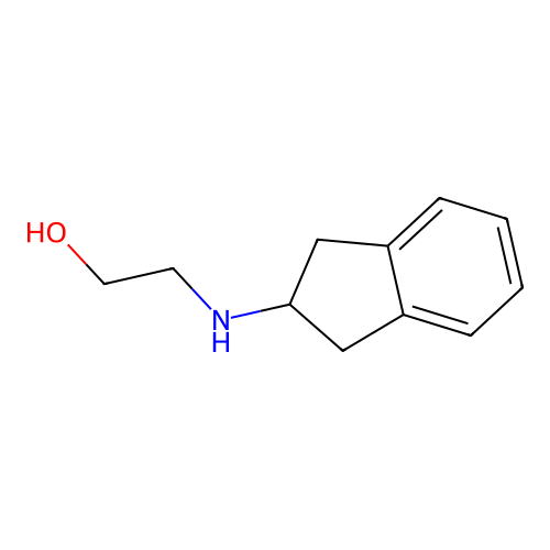 2-[(2,3-dihydro-1H-inden-2-yl)amino]ethan-1-ol structure