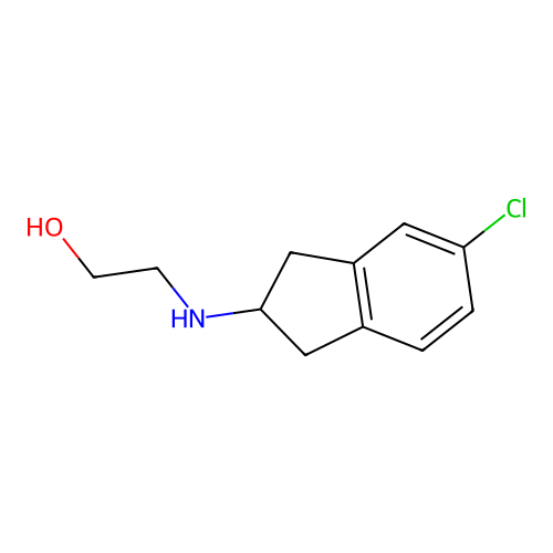 2-((5-Chloro-2,3-dihydro-1H-inden-2-yl)amino)ethanol structure