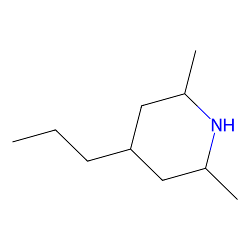 2,6-Dimethyl-4-propylpiperidine structure