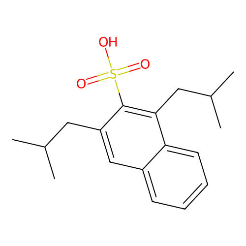Diisobutylnaphthalene-2-sulphonic acid structure