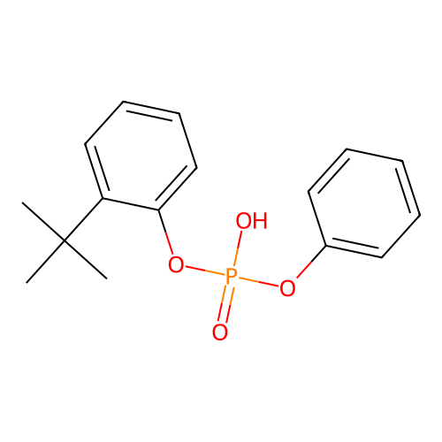 (2-Tert-butylphenyl) phenyl hydrogen phosphate structure