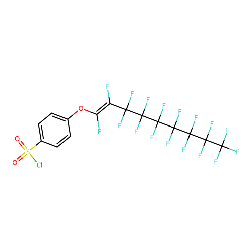 4-[[(1E)-Perfluoro-1-nonen-1-yl]oxy]benzenesulfonyl chloride structure