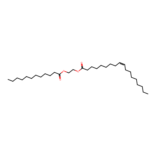 2-(Dodecanoyloxy)ethyl (9Z)-octadec-9-enoate structure