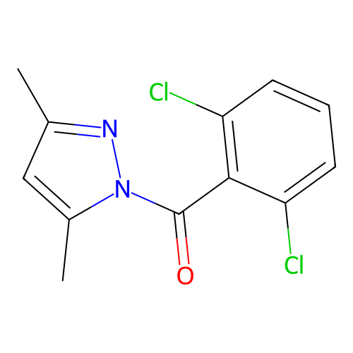 (2,6-dichlorophenyl)(3,5-dimethyl-1H-pyrazol-1-yl)methanone structure