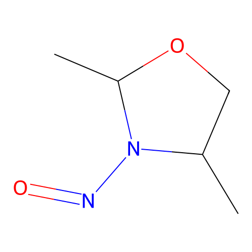 Oxazolidine, 2,4-dimethyl-3-nitroso- structure