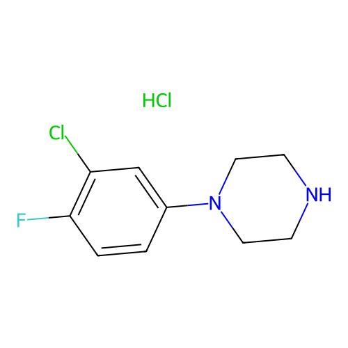 3-Chloro-4-fluorophenylpiperazine hydrochloride structure