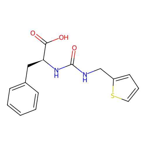 (2S)-3-phenyl-2-(thiophen-2-ylmethylcarbamoylamino)propanoic acid structure