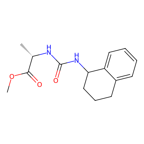 methyl N-(1,2,3,4-tetrahydronaphthalen-1-ylcarbamoyl)-L-alaninate structure