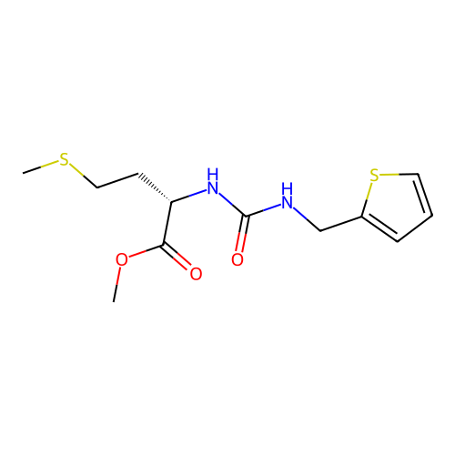 methyl N-[(thiophen-2-ylmethyl)carbamoyl]-L-methioninate structure