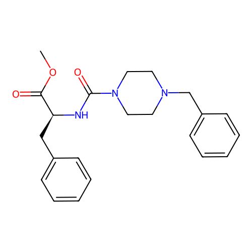 methyl N-[(4-benzylpiperazin-1-yl)carbonyl]-L-phenylalaninate structure