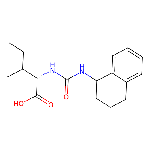 (2S)-3-methyl-2-(1,2,3,4-tetrahydronaphthalen-1-ylcarbamoylamino)pentanoic acid structure