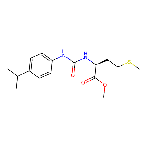 methyl N-{[4-(propan-2-yl)phenyl]carbamoyl}-L-methioninate structure