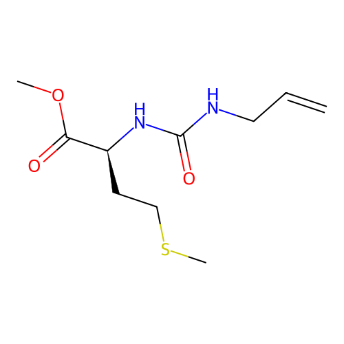 (S)-methyl 2-(3-allylureido)-4-(methylthio)butanoate structure