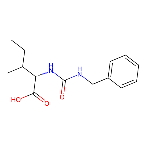 2-(3-Benzyl-ureido)-3-methyl-pentanoic acid structure