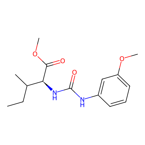 (2S,3R)-methyl 2-(3-(3-methoxyphenyl)ureido)-3-methylpentanoate structure