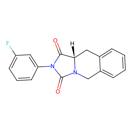 (10aS)-2-(3-fluorophenyl)-10,10a-dihydro-5H-imidazo[1,5-b]isoquinoline-1,3-dione structure