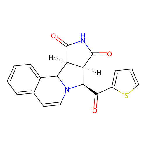 (8S,8aR,11aS)-8-(thiophene-2-carbonyl)-11a,11b-dihydro-8H-pyrrolo[3',4':3,4]pyrrolo[2,1-a]isoquinoline-9,11(8aH,10H)-dione structure