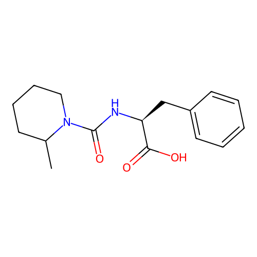 N-[(2-methylpiperidin-1-yl)carbonyl]-L-phenylalanine structure