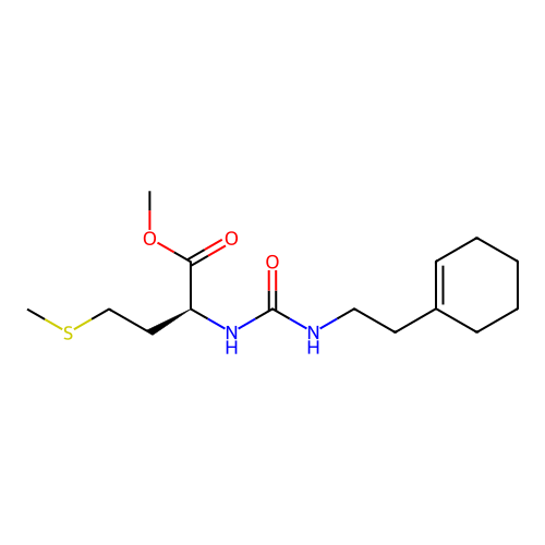 methyl N-{[2-(cyclohex-1-en-1-yl)ethyl]carbamoyl}-L-methioninate structure
