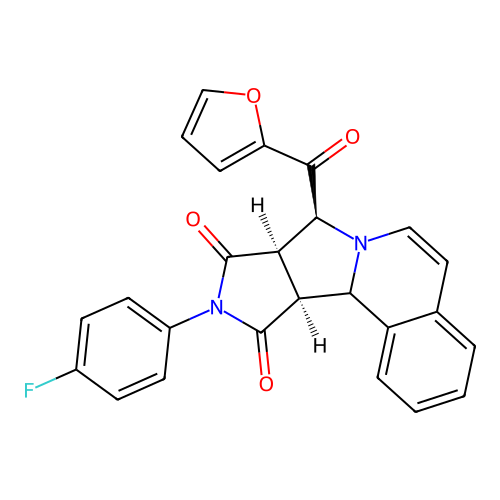 (8S,8aR,11aS)-10-(4-fluorophenyl)-8-(furan-2-carbonyl)-11a,11b-dihydro-8H-pyrrolo[3',4':3,4]pyrrolo[2,1-a]isoquinoline-9,11(8aH,10H)-dione structure