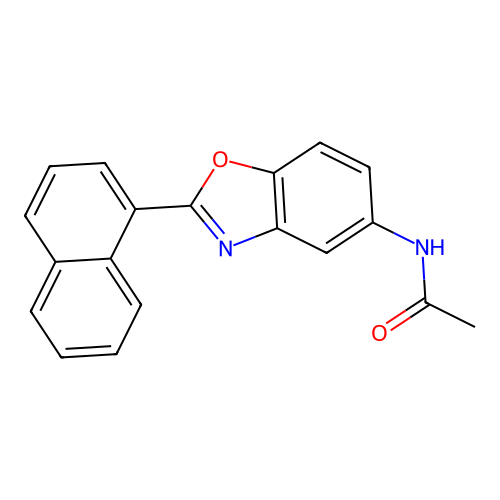 N-(2-naphthalen-1-yl-1,3-benzoxazol-5-yl)acetamide structure