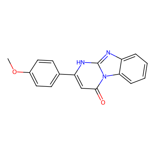 2-(4-methoxyphenyl)pyrimido[1,2-a]benzimidazol-4(1H)-one structure