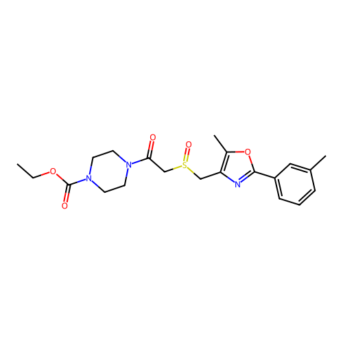 ETHYL 4-(2-{[5-METHYL-2-(3-METHYLPHENYL)-1,3-OXAZOL-4-YL]METHANESULFINYL}ACETYL)PIPERAZINE-1-CARBOXYLATE structure