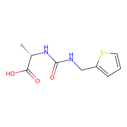 N-[(thiophen-2-ylmethyl)carbamoyl]-L-alanine structure