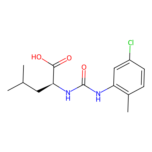 (2S)-2-[(5-chloro-2-methylphenyl)carbamoylamino]-4-methylpentanoic acid structure