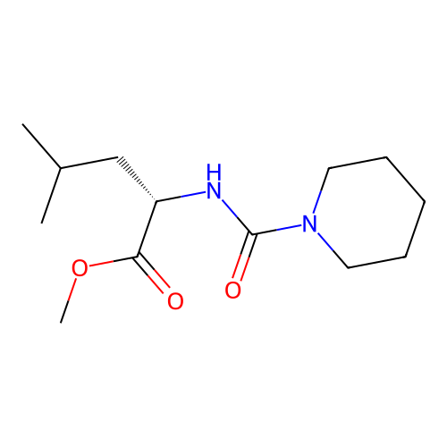 (S)-methyl 4-methyl-2-(piperidine-1-carboxamido)pentanoate structure