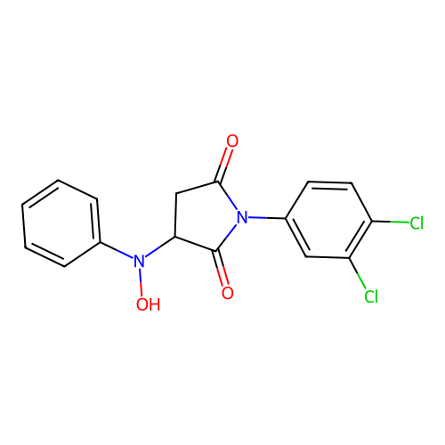 1-(3,4-dichlorophenyl)-3-(N-hydroxyanilino)pyrrolidine-2,5-dione structure