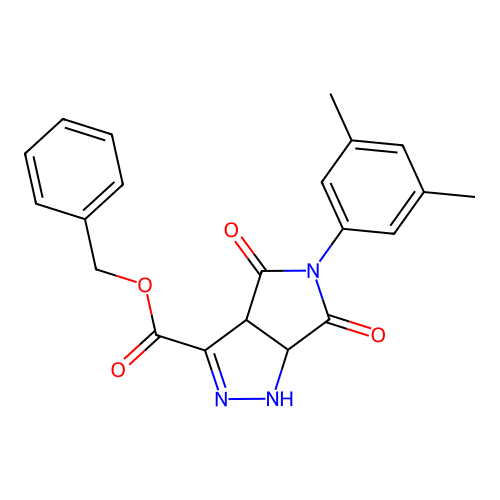 benzyl 5-(3,5-dimethylphenyl)-4,6-dioxo-1,3a,4,5,6,6a-hexahydropyrrolo[3,4-c]pyrazole-3-carboxylate structure