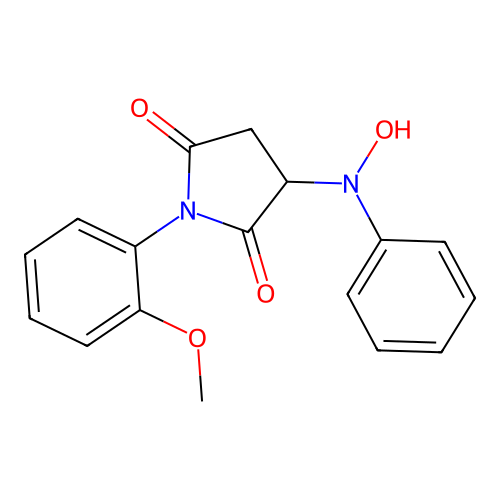 3-(Hydroxy(phenyl)amino)-1-(2-methoxyphenyl)pyrrolidine-2,5-dione structure