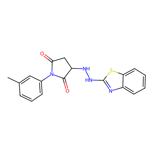 3-[2-(1,3-Benzothiazol-2-yl)hydrazinyl]-1-(3-methylphenyl)pyrrolidine-2,5-dione structure