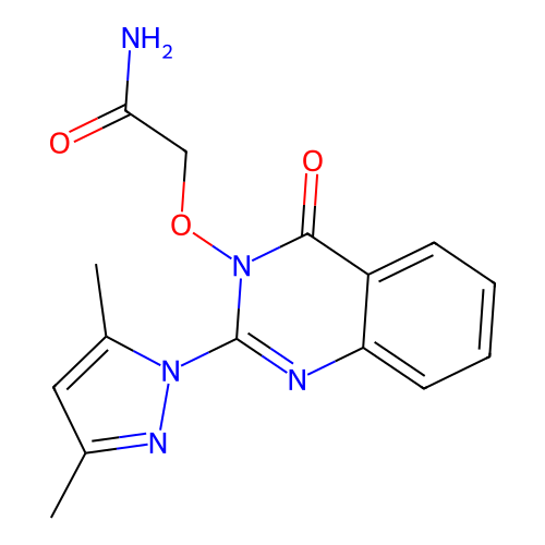 2-[2-(3,5-Dimethyl-pyrazol-1-yl)-4-oxo-4H-quinazolin-3-yloxy]-acetamide structure