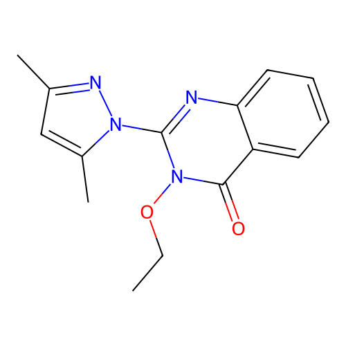 2-(3,5-dimethyl-1H-pyrazol-1-yl)-3-ethoxyquinazolin-4(3H)-one structure