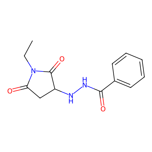 N'-(1-ethyl-2,5-dioxopyrrolidin-3-yl)benzohydrazide structure