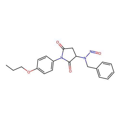3-[Benzyl(nitroso)amino]-1-(4-propoxyphenyl)pyrrolidine-2,5-dione structure