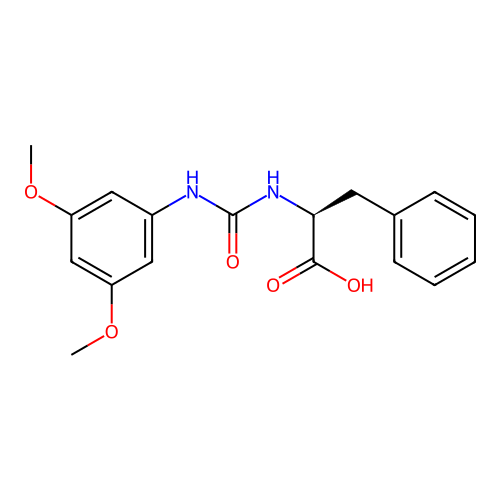 (S)-2-[3-(3,5-Dimethoxy-phenyl)-ureido]-3-phenyl-propionic acid structure