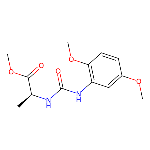 (S)-methyl 2-(3-(2,5-dimethoxyphenyl)ureido)propanoate structure