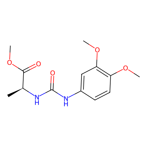 (S)-methyl 2-(3-(3,4-dimethoxyphenyl)ureido)propanoate structure