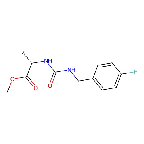 (S)-methyl 2-(3-(4-fluorobenzyl)ureido)propanoate structure
