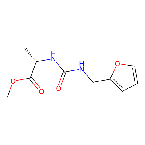 (S)-methyl 2-(3-(furan-2-ylmethyl)ureido)propanoate structure
